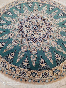 Tapis rond Nain tissé main n°17567_115×115