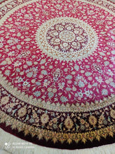 Charger l&#39;image dans la galerie, Tapis rond Ghom soie tissé main n°18571_148×148
