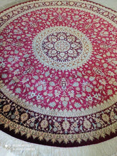Charger l&#39;image dans la galerie, Tapis rond Ghom soie tissé main n°18571_148×148
