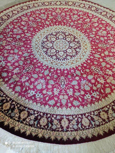 Tapis rond Ghom soie tissé main n°18571_148×148