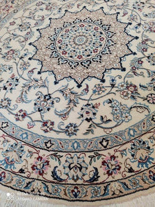 Tapis rond Nain fait main n°11807_150×150