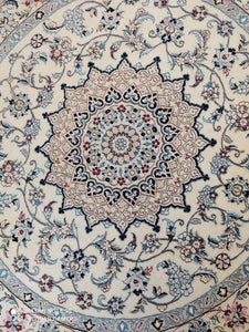 Tapis rond Nain fait main n°11807_150×150