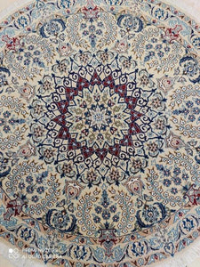 Tapis rond Nain fait main n°16132_156×156