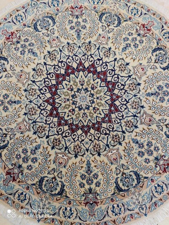 Tapis rond Nain fait main n°16132_156×156