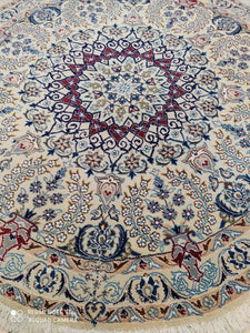 Tapis rond Nain fait main n°16132_156×156