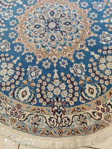 Tapis rond Nain tissé main n°11816_70×70