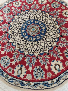 Tapis rond Nain tissé main n°17931_78×78