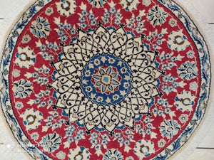 Tapis rond Nain tissé main n°17931_78×78