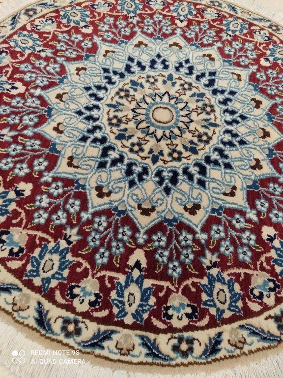 Tapis rond Nain tissé main n°17929_80×80