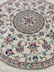 Tapis rond Nain tissé main n°19557_87×87