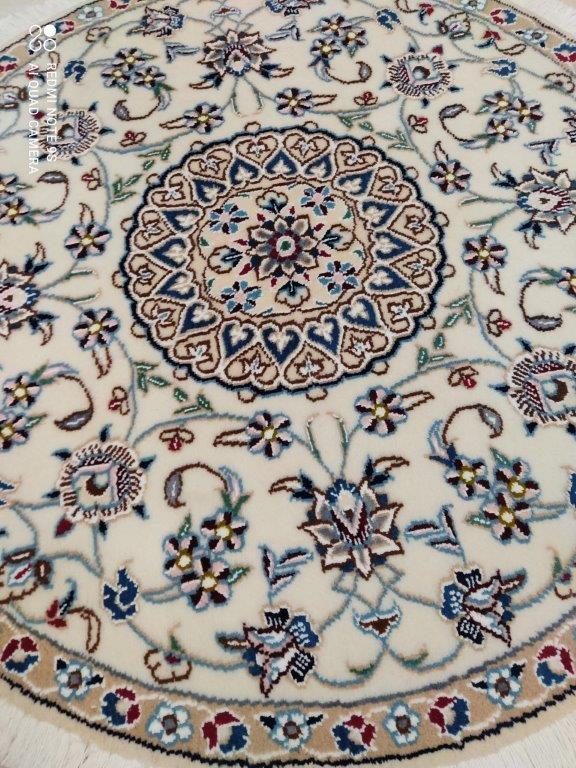 Tapis rond Nain tissé main n°19561_90×90
