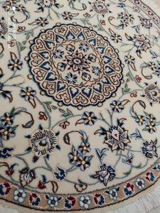 Tapis rond Nain tissé main n°19561_90×90