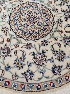 Tapis rond Nain tissé main n°19561_90×90