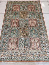 Charger l'image dans la galerie, Tapis Cachemire soie noué main n°67_155×97
