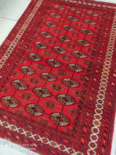Charger l'image dans la galerie, Tapis Torkaman noué main n°19264_200×140
