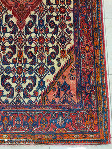 Tapis iranien antique noué main n°11971_213×135