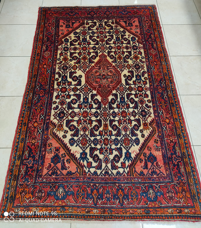 Tapis iranien antique noué main n°11971_213×135