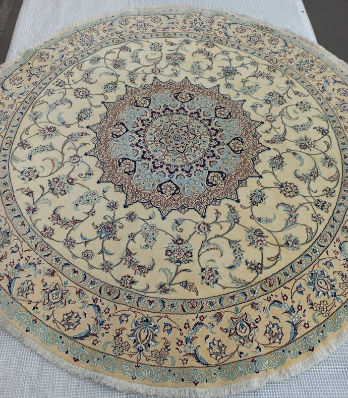 Tapis Nain rond fait main n°17189_210×210