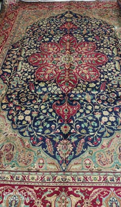 Grand Tapis Tabriz fait main n°6148_343×244