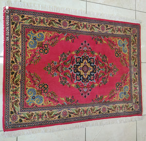 Paire 2 tapis Kachan noué main n°19326_102×77