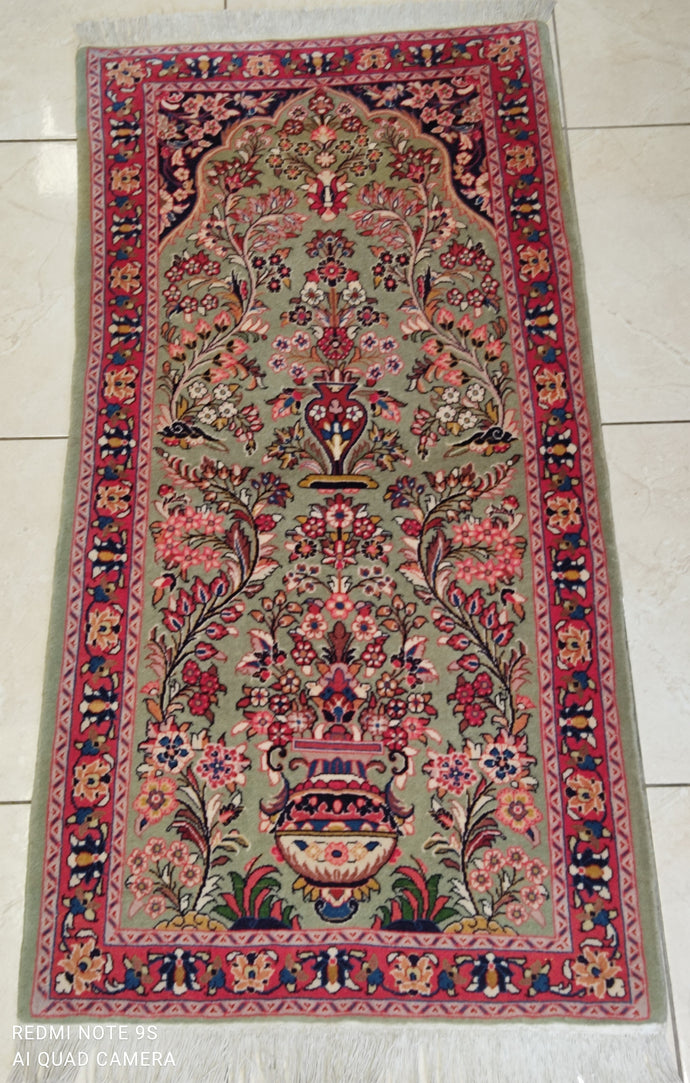 Tapis Sarouk tissé main n°18448_130×65